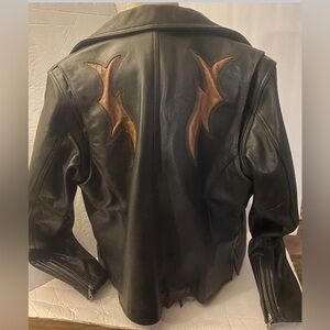 2 Piece Harley Davidson Matching Vest M And Jacket L